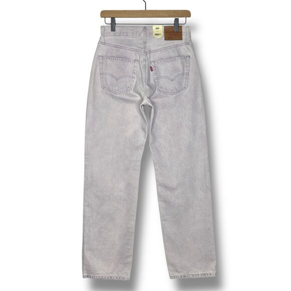 Levis Premium Womens 501 90s Denim Jeans 25 Purple Mid Rise Straight Loose New - Picture 9 of 15